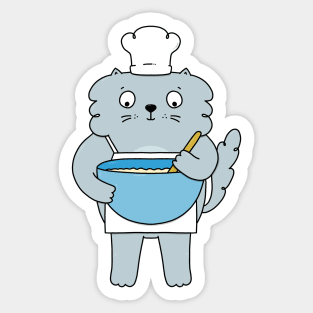 Baker cat Sticker